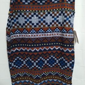 LuLaRoe Cassie Pencil Skirt  Multi Color Print 2XL NWT